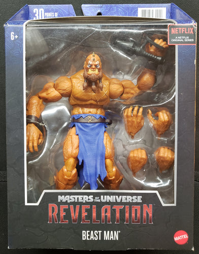 BEAST MAN - Masters of the Universe: Revelation MASTERVERSE (2021 MOTU) Action Figure. 30 points of Articulation 
 