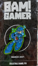Load image into Gallery viewer, MEGA MAN, Charging Blaster. Limited Enamel Pin, Bam! Gamer Box Exclusive