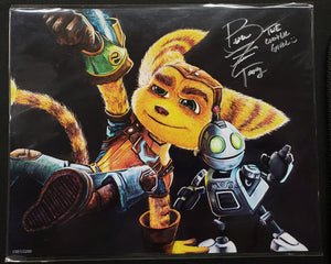 "RATCHET AND CLANK” 8" x 10" Art Print by Beth Chalk Girl Signed 1507/2200 W/ COA, Bam! Gamer Box Exclusive
