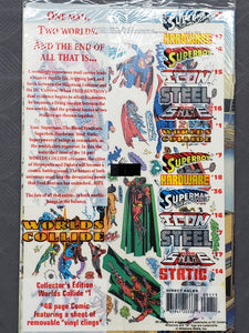 WORLDS COLLIDE #1 (1994) DC/Milestone Comic Book, SEALED w/Vinyl Clings; NM