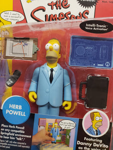 The Simpsons "Herb Powell" WORLD OF SPRINGFIELD "All Star Voices" - Series 1 Interactive Figure (Playmates) 