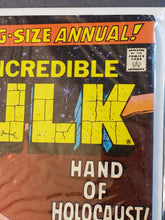 Load image into Gallery viewer, King-Size Annual #7  INCREDIBLE HULK 1978 -Angel, Iceman. Hand of Holocaust G/VG