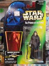 Load image into Gallery viewer, 1996 STAR WARS &quot;The Power of the Force&quot; EMPEROR PALPATINE w Walking Stick Action Figure Hasbro/Kenner Figure