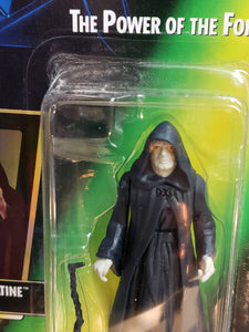 1996 STAR WARS "The Power of the Force" EMPEROR PALPATINE w Walking Stick Action Figure Hasbro/Kenner Figure
