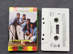Boyz II Men "It's So Hard to Say Goodbye to Yesterday & Snippets" Cassette Tape Single, Motown 1991 G/VG