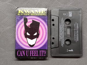 KWAME & A New Beginning "Can U Feel It? / Wake it Up" Cassette Tape Single, 1992 Atlantic Hip Hop R&B, G/VG