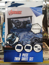 Load image into Gallery viewer, Marvel Avengers Black Panther 3 Piece Twin Bed Microfiber Sheet Set