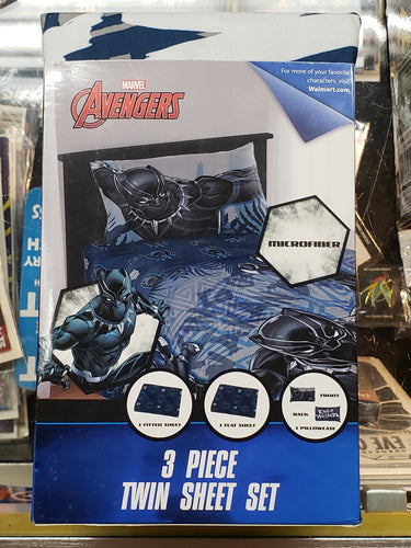 Marvel Avengers Black Panther 3 Piece Twin Bed Microfiber Sheet Set