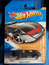 Load image into Gallery viewer, 2011 Mattel Hot Wheels TRACK STARS, The Batman: Batmobile #66/244 Batman #1/15