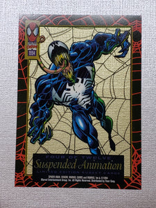 1994 AMAZING SPIDER-MAN - 1ST ED. - SUSPENDED ANIMATION CARD ( 4/12 ) VENOM