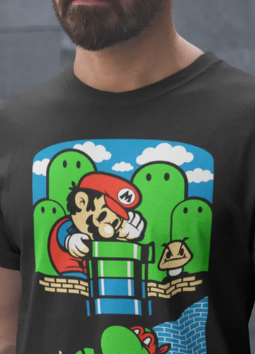 Mario Bros / Teenage Mutant Ninja Turtles  - Parody/Mash Up T-shirt