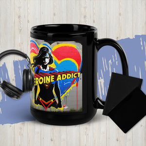 "Love My Girl" Heroine Addict (SUPERGIRL inspired Design) Black Glossy Mug