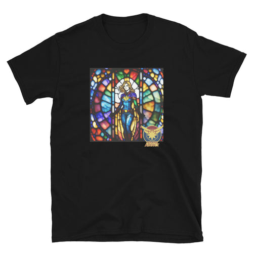 Stained Glass, Heroine Addict (CAPTAIN MARVEL inspired Design) Short-Sleeve Unisex T-Shirt