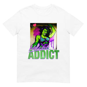 "I Heart" Graffiti, Heroine Addict (SHE HULK inspired Design) Short-Sleeve Unisex T-Shirt