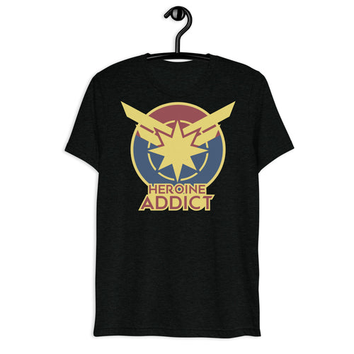 Heroine Addict (CAPTAIN MARVEL inspired Design) Unisex Tri-Blend T-Shirt | Bella + Canvas 3413