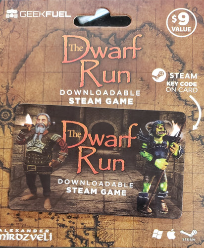 THE DWARF RUN - Steam Downloadable Game -Key Card, Geek Fuel Exclusive