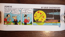 Load image into Gallery viewer, POPEYE Comic Strip Art Publishers Print 190/500. Bud Sagendorf 9&quot; x 22&quot; - Bam! Box