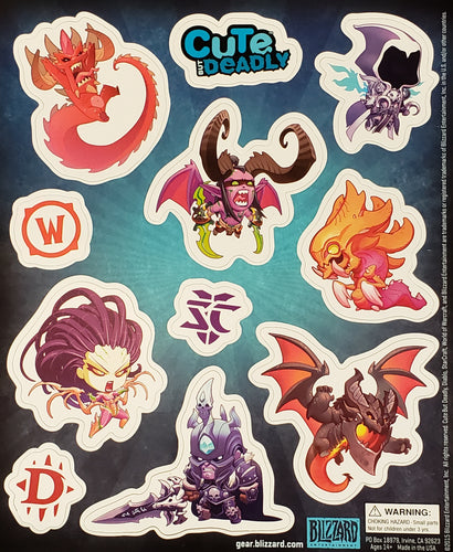CUTE BUT DEADLY Character MAGNET Set, Blizzard / Loot Crate Exclusive 5.5