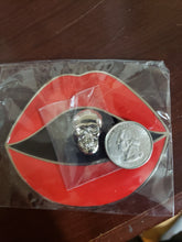 Load image into Gallery viewer, THE KISS (1988) Metal Lips with Magnet attached Skull. Bam! Horror, Prop Replica 
