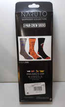 Load image into Gallery viewer, NARUTO 3 pack of Crew Socks (8-12) BIOWORLD Anime