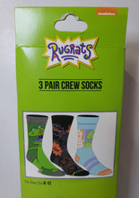 Load image into Gallery viewer, RUGRATS (Reptar) 3 pack of Crew Socks (8-12) BIOWORLD. Nickelodeon
