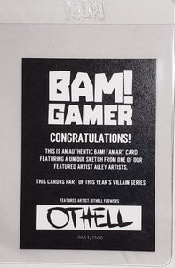Bam! Gamer, Exclusive Artist Select Trading Card BOWSER, (Mario/Nintendo) "Villains" by OTHELL