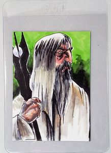 Bam! Exclusive Artist Select Trading Card 6.6 "SARUMAN" LORD OF THE RINGS "Villains" by SHAWN LANGLEY