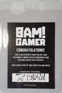Bam! Exclusive Artist Select Trading Card 6.6 "KEFKA" FINAL FANTASY "Villains" by Trey Baldwin