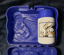 Load image into Gallery viewer, TAZmanian Devil 1996, Looney Tunes 3D Lunchbox with Thermos. By Warner Brothers, Plastic, used, as is. 