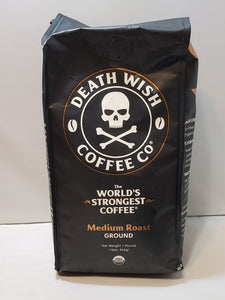 Death Wish Coffee - 1 lb. Ground or Whole Bean High Caffeine Coffee - World's Strongest Coffee
