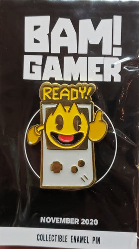 PAC MAN on GAMEBOY (Nintendo) Limited Edition Fan Art Enamel Pin, Bam! Box Gamer Exclusive