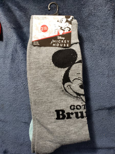 Disney "MICKEY MOUSE"  2 pack of Crew Socks (8-12) 