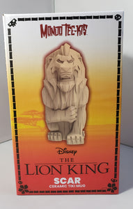 Mondo Tee-Kis Ceramic Tiki Mug "Lion King" SCAR, Tan/Brown PRIDELANDS Variant Disney