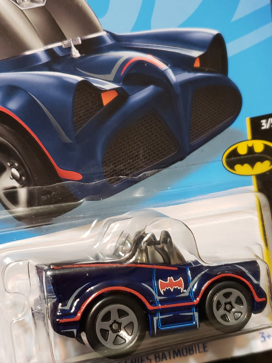 DC Comics Hot Wheels Batman THE BATMAN BATMOBILE Blue / Yellow Spoke Wheel  *NEW*