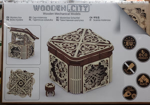 Puzzle 3D "Mystery Box" Model Building Kits For Adults - Wooden Model Kits For Adults To Build A Secret Vintage Storage Box With Lock