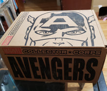 Load image into Gallery viewer, Funko Marvel First Collector Corps Box AVENGERS Size L T Shirt. HULKBUSTER POP!