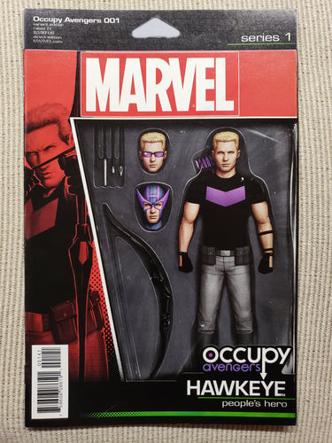 Occupy Avengers # 1 Hawkeye Action Figure Variant Cover, MARVEL Comics VF/NM