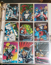 Load image into Gallery viewer, 1992 MARVEL: THE PUNISHER: WAR JOURNAL ENTRY, Complete 90 card set VF/NM with 6 Bonus Chase Cards.
 