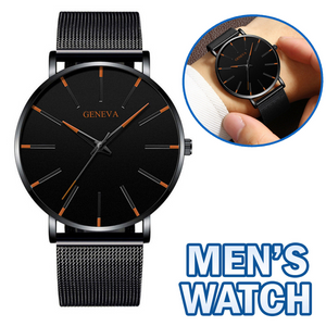 Luxury Men's Quartz Watch Stainless Steel Analog Ultra Thin Waterproof Business
