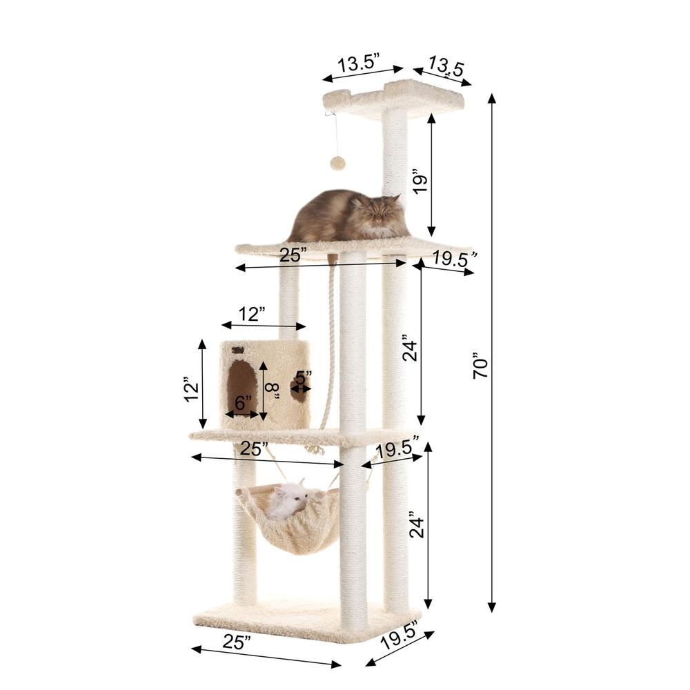 Armarkat 3-Tier Carpeted Cat Tree Condo F3703 Kitten Activity Tree