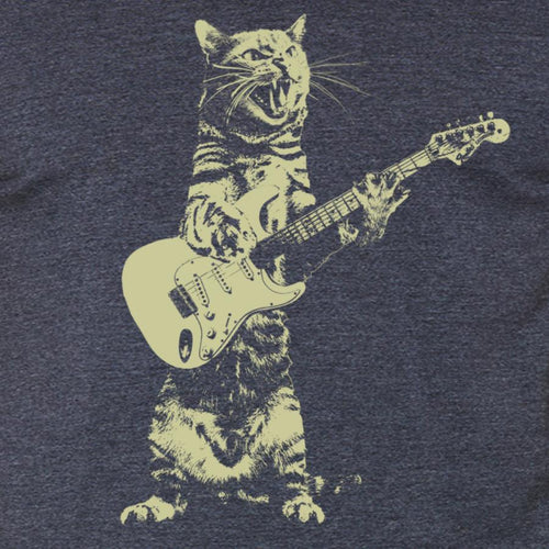 Rock & Roll, Cat Playing Guitar T Shirt