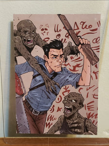Bam! Horror, Exclusive Artist Select Trading Card 5.7 EVIL DEAD, ASH WILLIAMS "The Battle" 