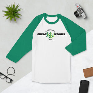 "It Will Always Be Great Woods To Me" 3/4 Sleeve Unisex Raglan Shirt
