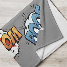 Load image into Gallery viewer, Onomatopoeia! Throw Blanket by Ottomic Blue