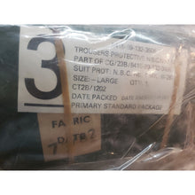 Load image into Gallery viewer, Vintage 1983 Military Waterproof Pack/Tote w Gloves &amp; Large NBC Trousers &amp; Smock