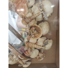 Load image into Gallery viewer, Handmade 12" Indoor/Outdoor Seashell &amp; Beach Sand Centerpiece/Wall Hanging.