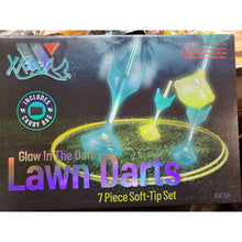 Load image into Gallery viewer, Glow in The Dark Lawn Darts Game 7 Piece Soft Tip Set by Argentos XG1126-MUI NIB