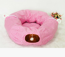 Load image into Gallery viewer, Feline Cozy Nook: Tunnel &amp; Bed Combo