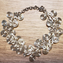 Load image into Gallery viewer, Hand Crafted Sterling Silver Plated Spiral Chain