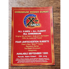 Load image into Gallery viewer, Collectible Marvel Fleer Ultra 1995 X-Men Wolverine All Chromium Trading Card VG